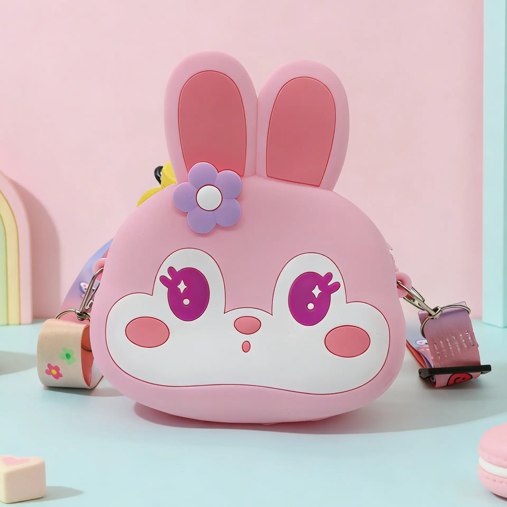 Unicorn Press Bubble Bag for Kids Crossbody Silicone Purse