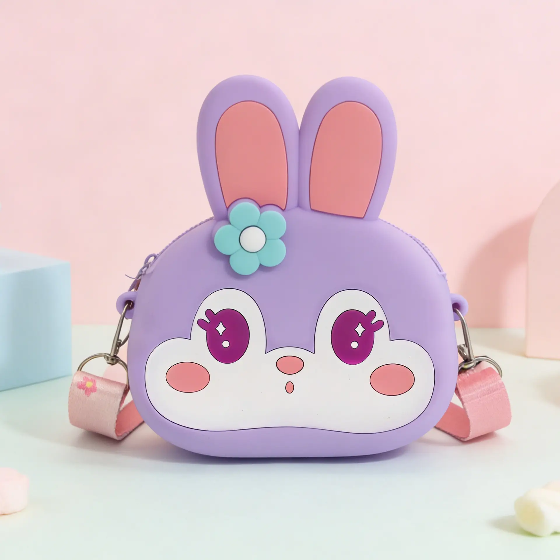 Unicorn Press Bubble Bag for Kids Crossbody Silicone Purse