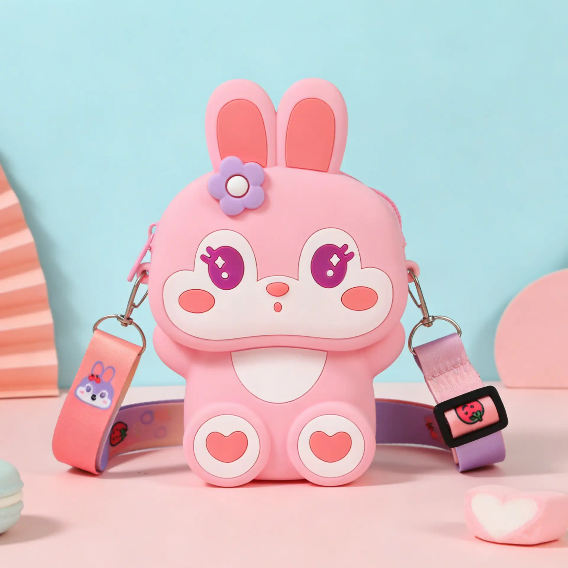Unicorn Press Bubble Bag for Kids Crossbody Silicone Purse