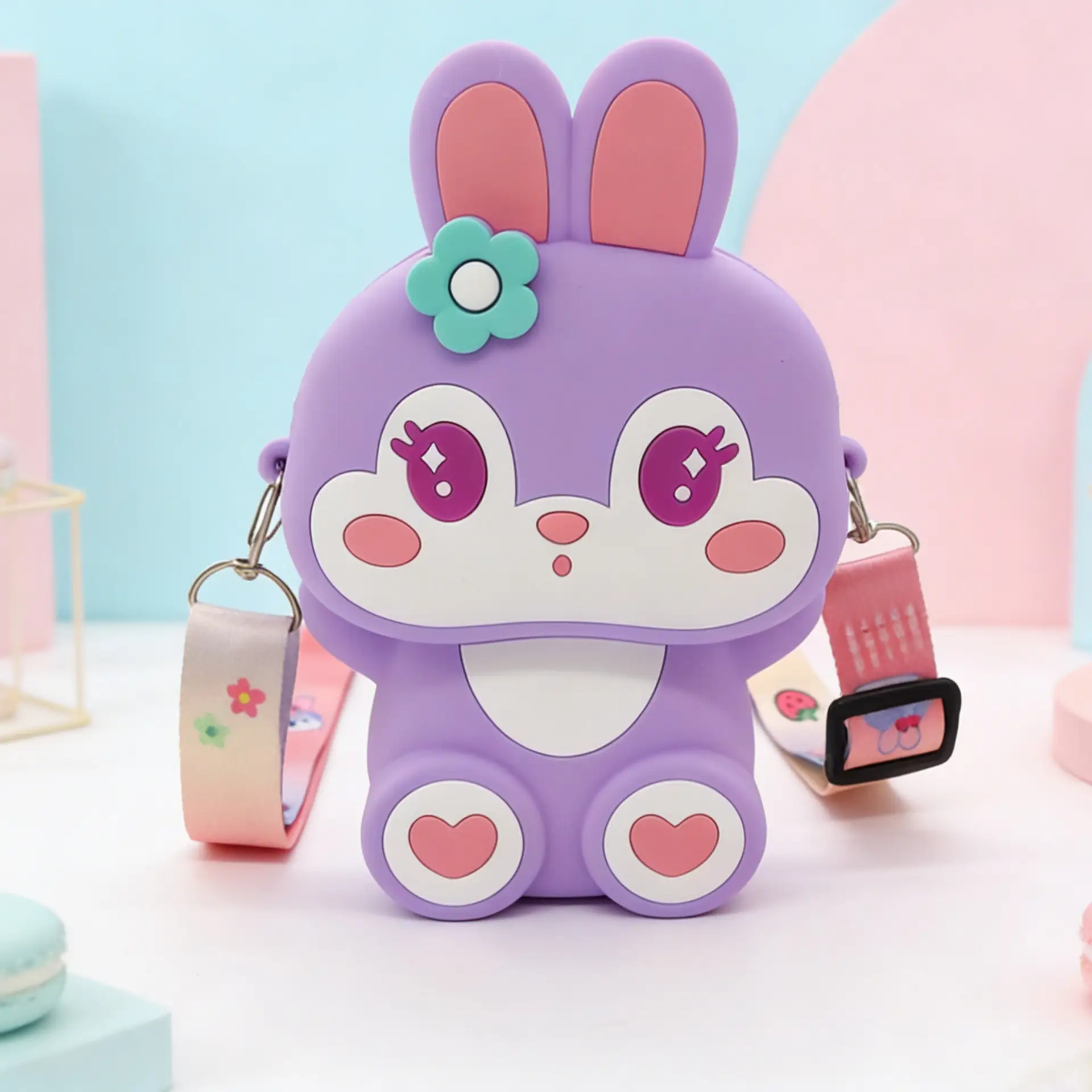 Unicorn Press Bubble Bag for Kids Crossbody Silicone Purse