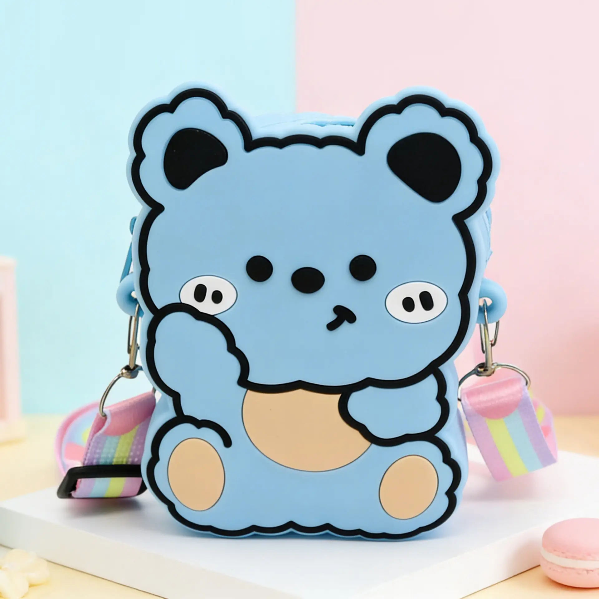 Unicorn Press Bubble Bag for Kids Crossbody Silicone Purse