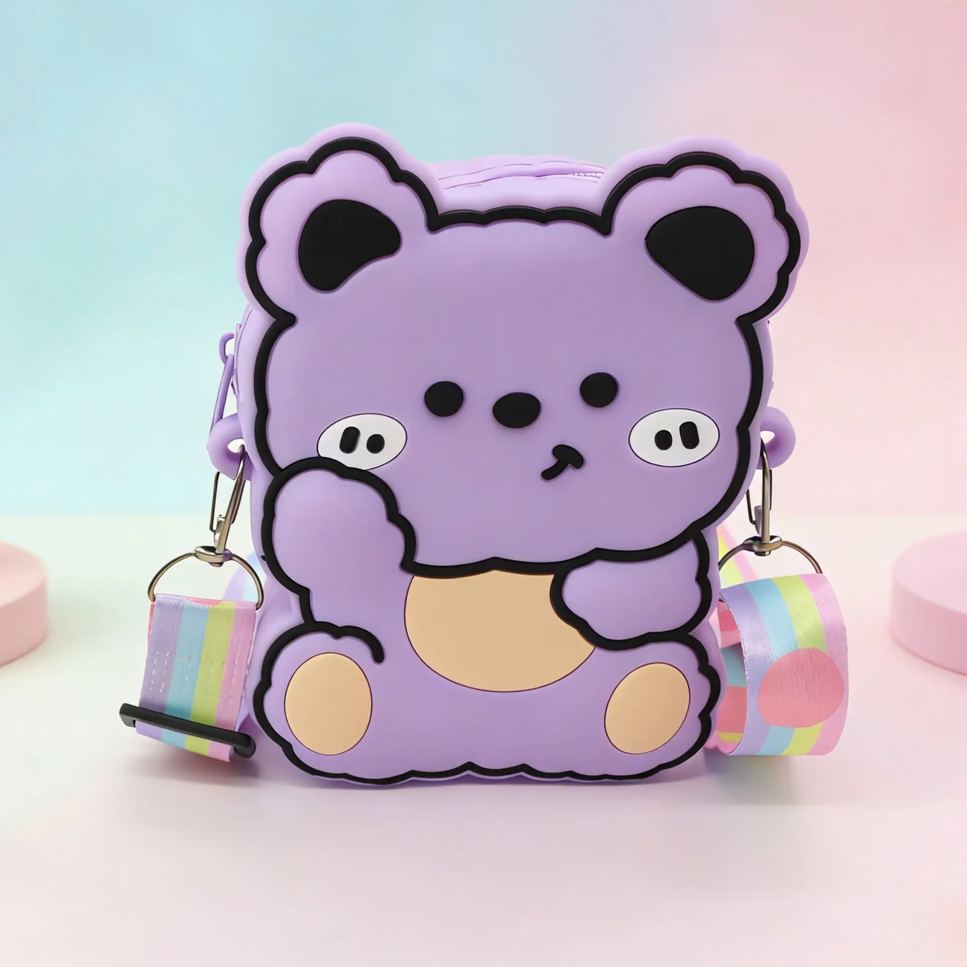 Unicorn Press Bubble Bag for Kids Crossbody Silicone Purse