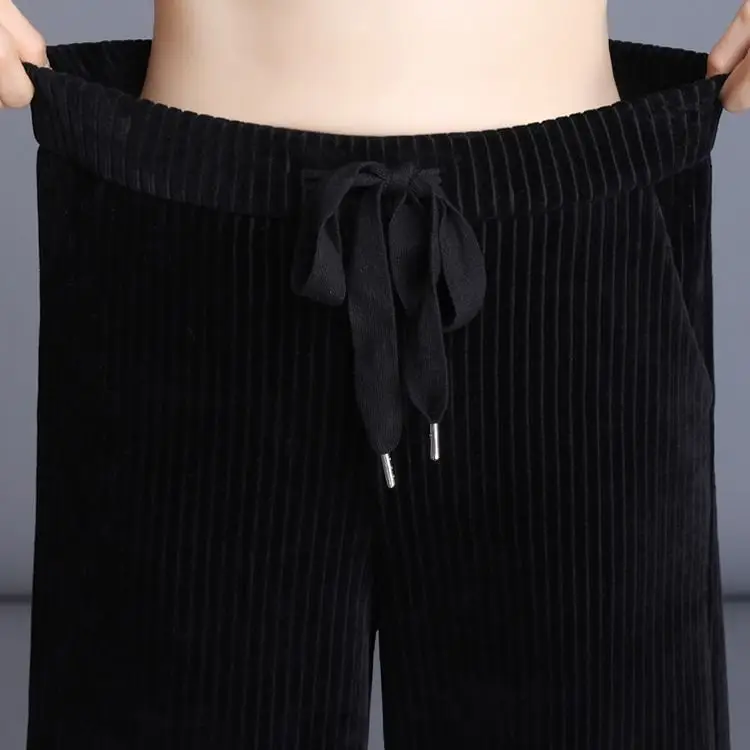 Women Corduroy Wide Leg Pants High Waist Drapey 2026 - Image 8
