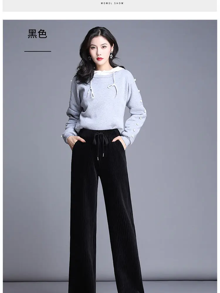 Women Corduroy Wide Leg Pants High Waist Drapey 2026 — feature 15