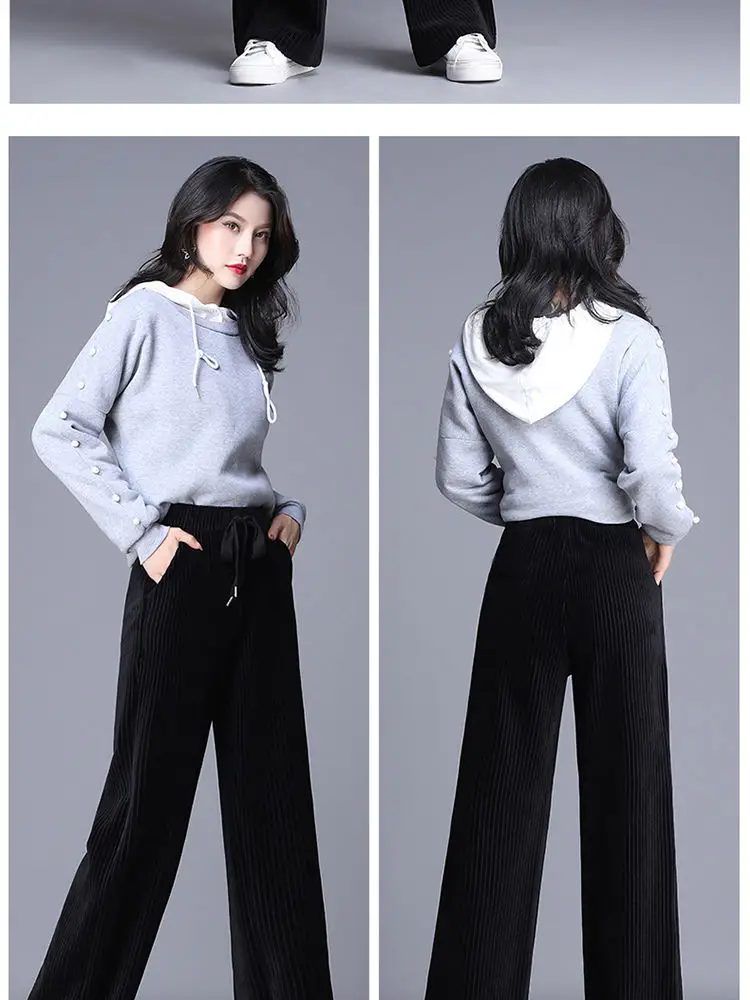 Women Corduroy Wide Leg Pants High Waist Drapey 2026 — feature 16