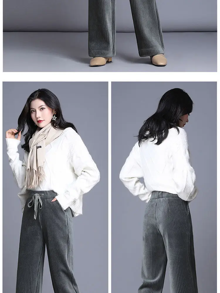 Women Corduroy Wide Leg Pants High Waist Drapey 2026 — feature 18