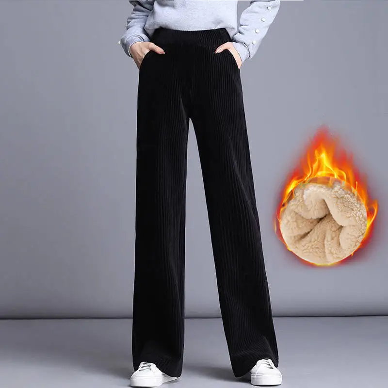 Women Corduroy Wide Leg Pants High Waist Drapey 2026 - Image 5