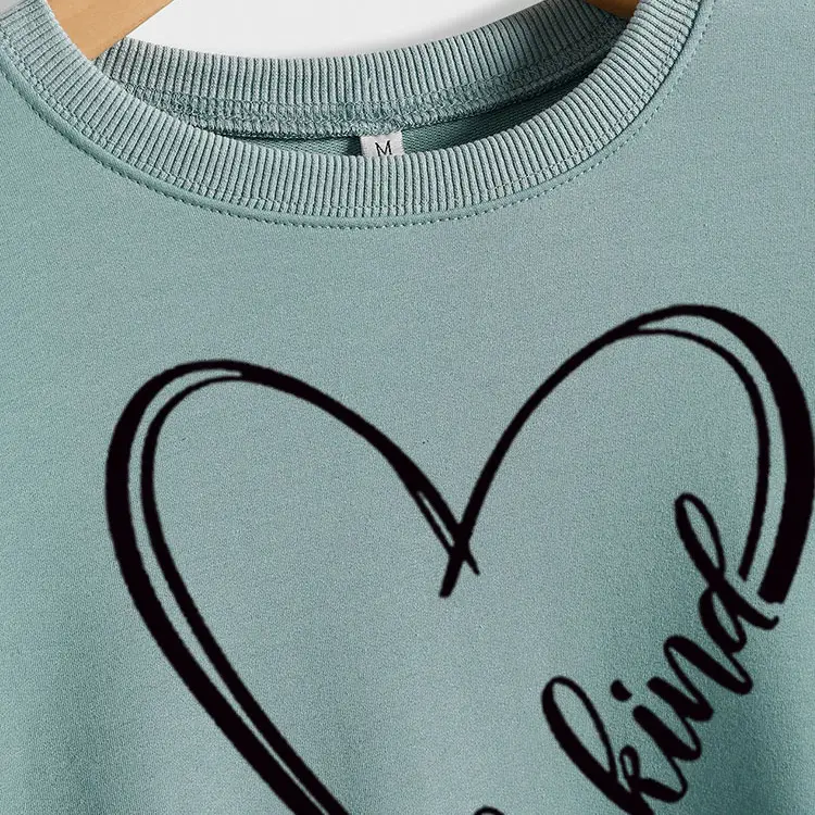 Be Kind Printed Sweater for Women Winter Grey
