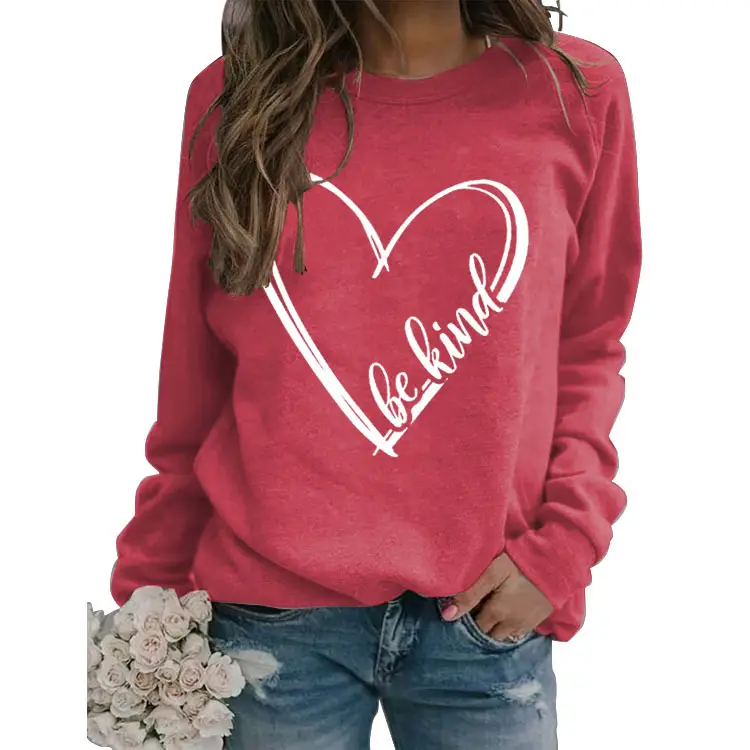 Be Kind Printed Sweater for Women Winter Grey