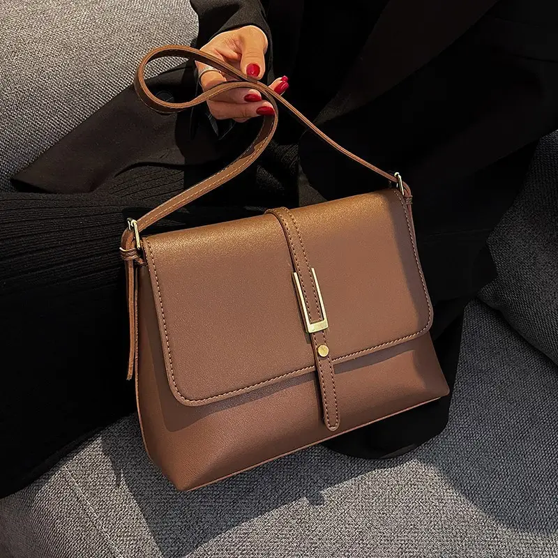 Women's Retro Brown Shoulder Bag 2022 New - Image 5