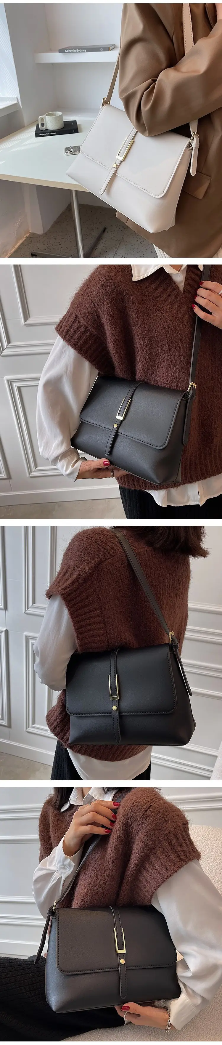 Women's Retro Brown Shoulder Bag 2022 New — feature 4