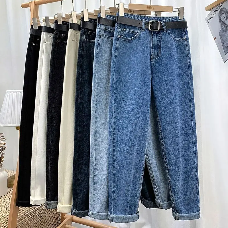 Women Denim Pear Figure High Waist Pants Set - Image 6