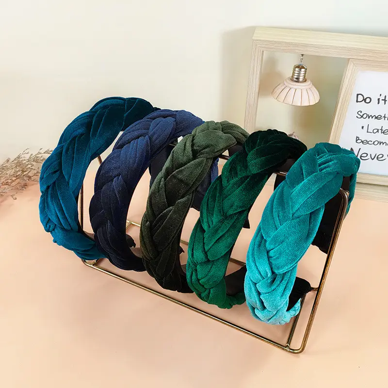 New Autumn Velvet Headband for Women Twist Hair Accessory - Image 16