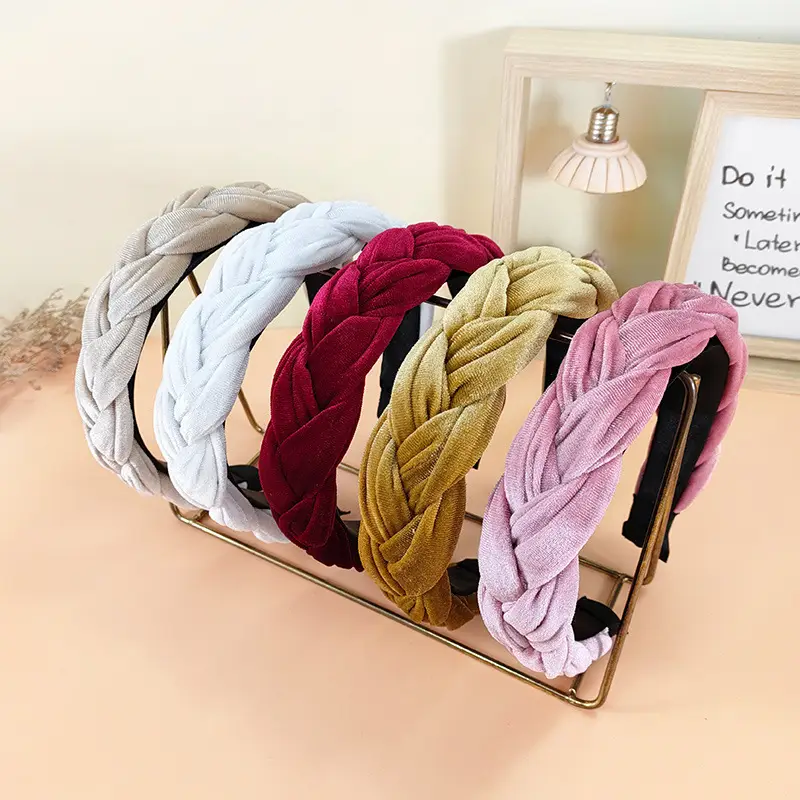 New Autumn Velvet Headband for Women Twist Hair Accessory - Image 17