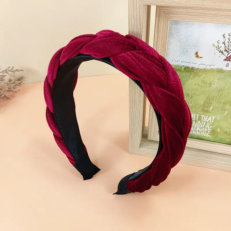 New Autumn Velvet Headband for Women Twist Hair Accessory - Image 3