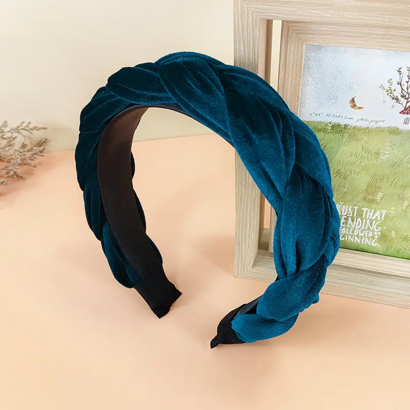 New Autumn Velvet Headband for Women Twist Hair Accessory - Image 8