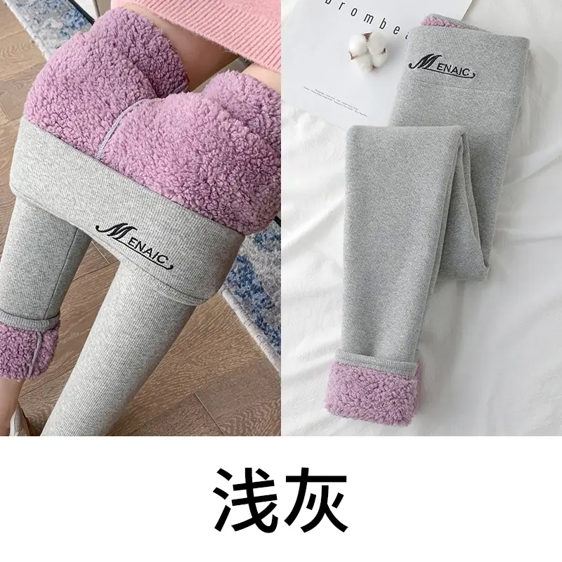 Women Winter Slim Fit Fleece Leggings Black Warm - Image 5