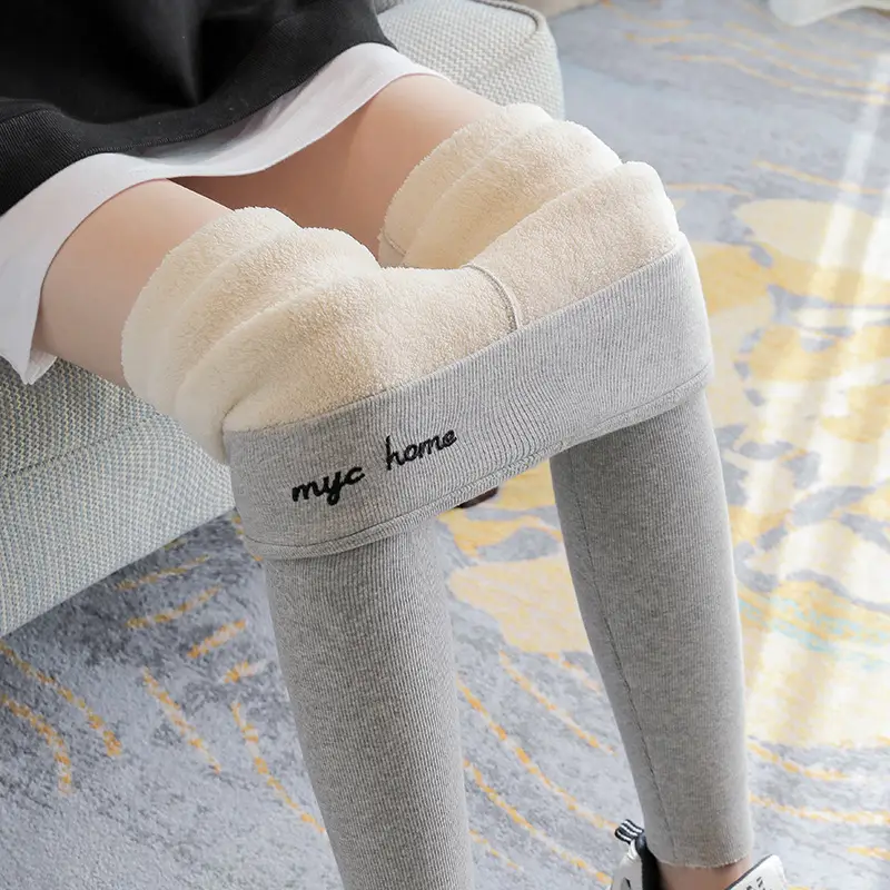 Women Winter Slim Fit Fleece Leggings Black Warm - Image 8