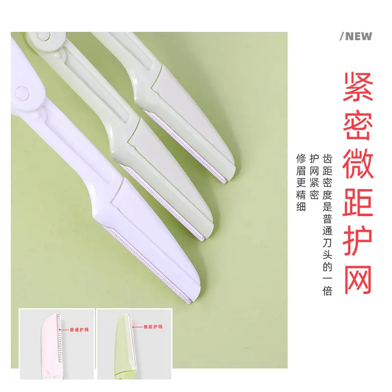 Stainless Steel Eyebrow Blade 3 Pack Folding Sharp - Image 5