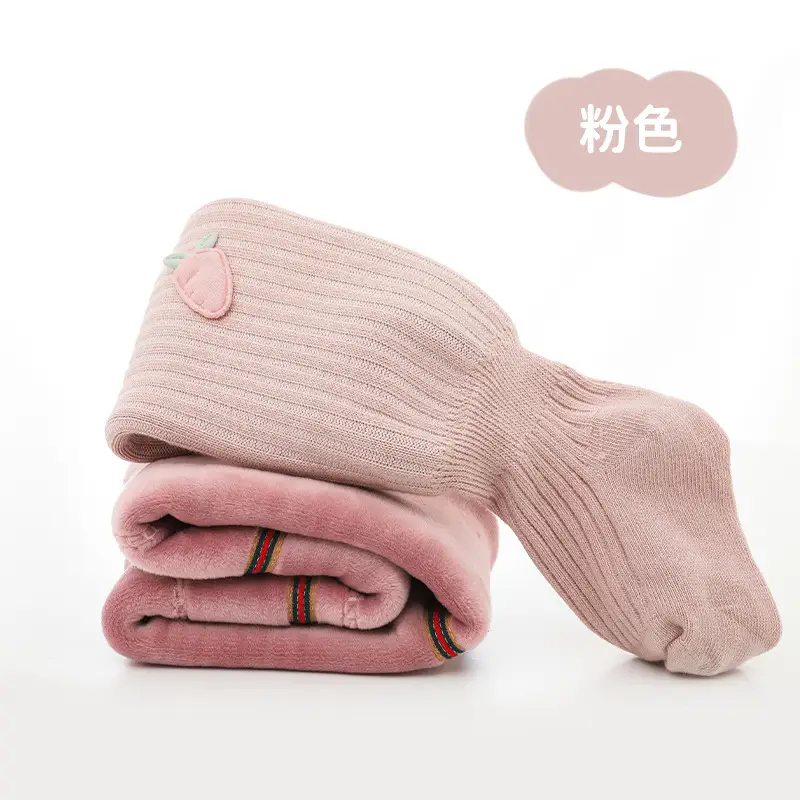 Velvet Padded Baby Leggings Winter Newborn Girls Pantyhose - Image 3