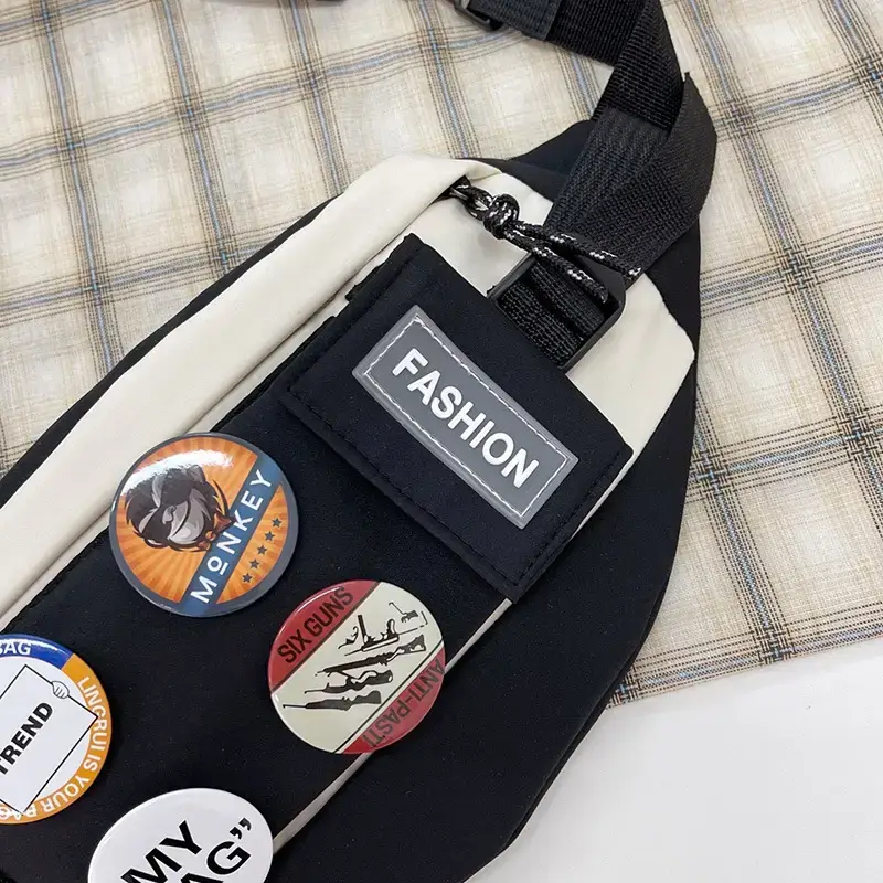 Trendy Men's Crossbody Shoulder Bag with Buttons — feature 20