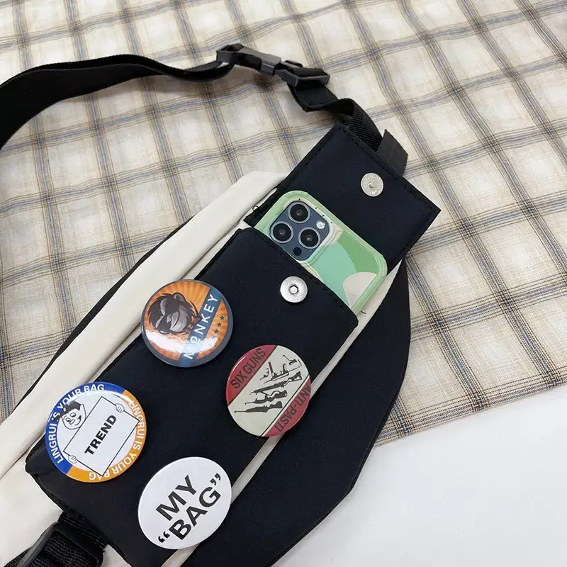 Trendy Men's Crossbody Shoulder Bag with Buttons — feature 23