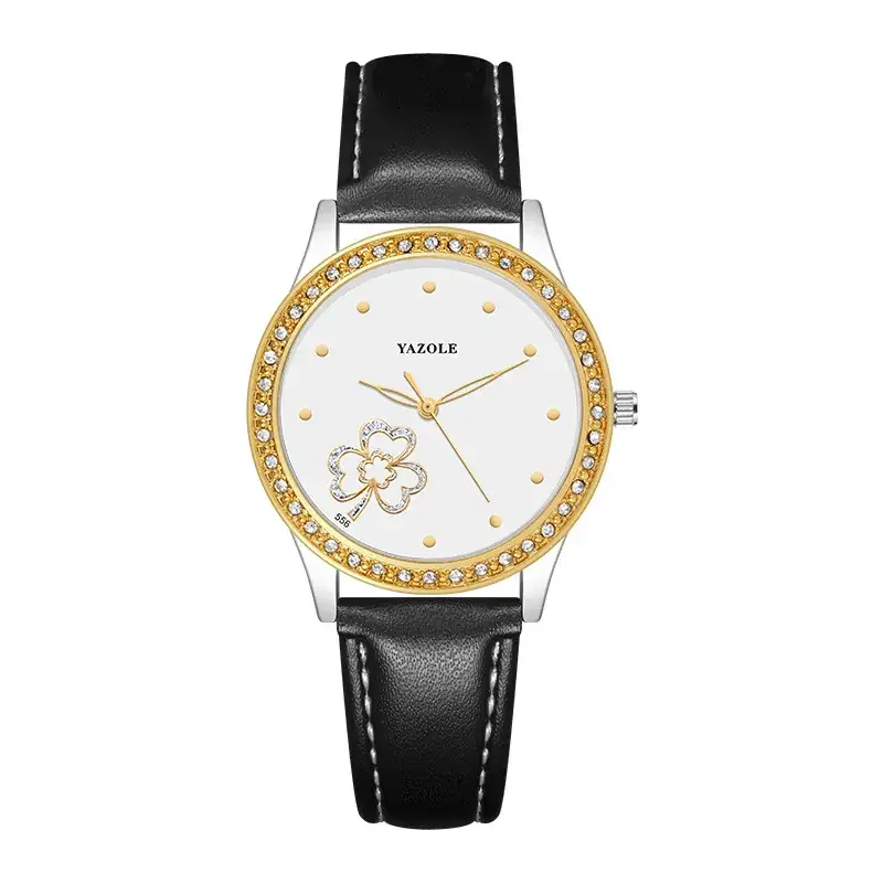 Women's Elegant Quartz Watch with Diamond Crystal Band - Image 4