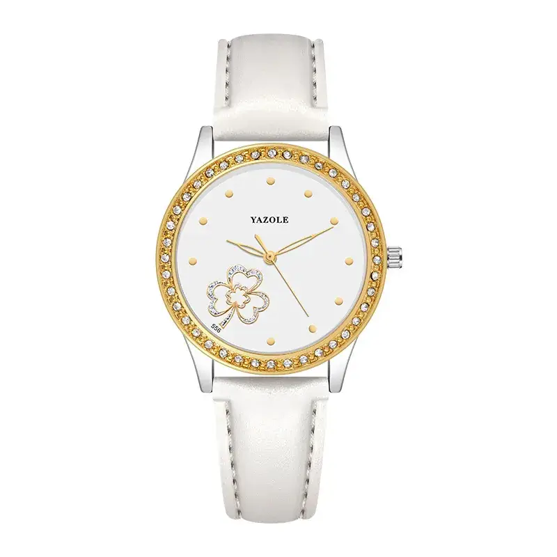 Women's Elegant Quartz Watch with Diamond Crystal Band - Image 2