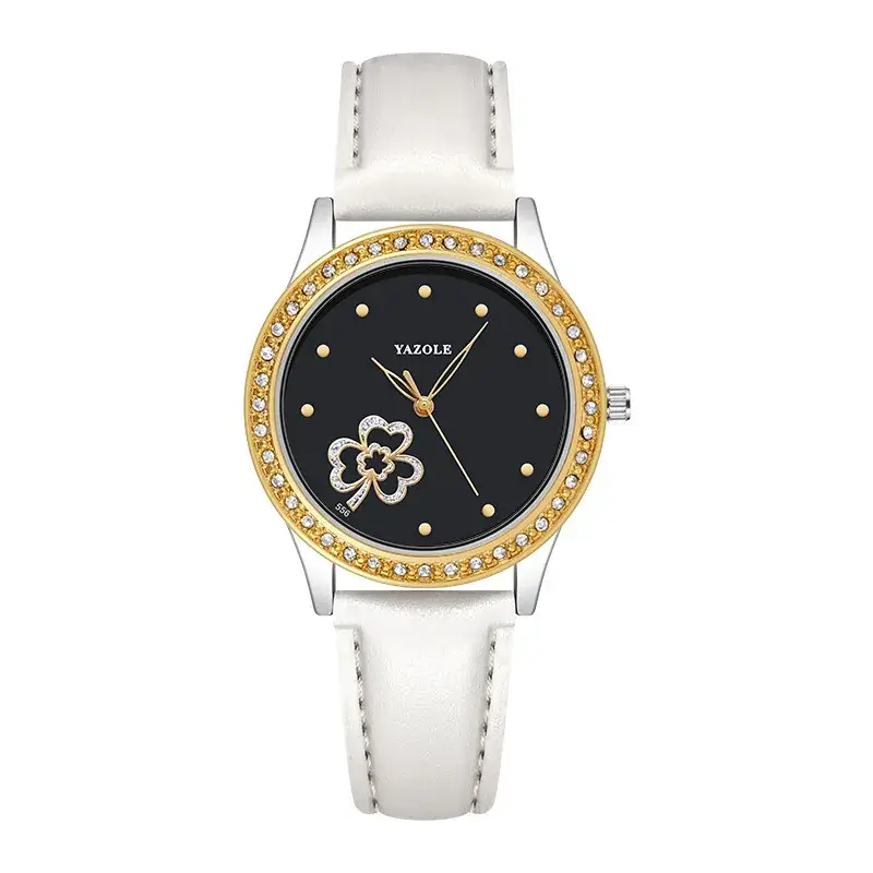 Women's Elegant Quartz Watch with Diamond Crystal Band - Image 3