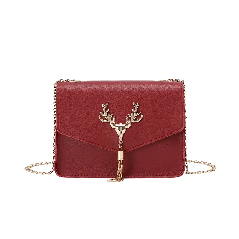 Fawn Tassel Crossbody Bag with Gold Chain - Image 11