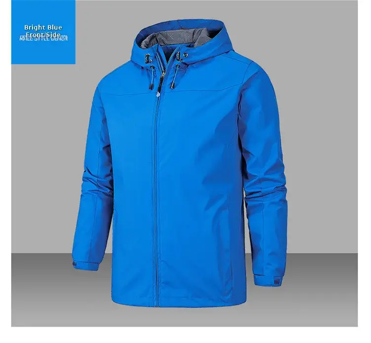 Men's Full-Zip Hooded Jacket Blue — feature 15