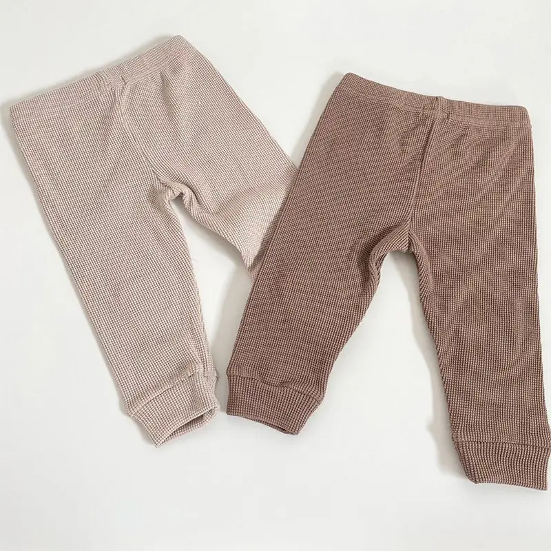 Baby Striped Trousers Brown Cotton Leggings Set - Image 5