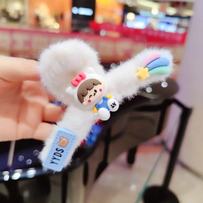 Plush Tassel Hair Clips for Girls & Women