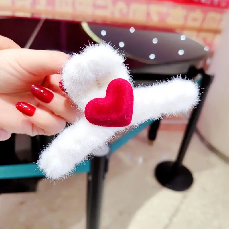 Plush Tassel Hair Clips for Girls & Women
