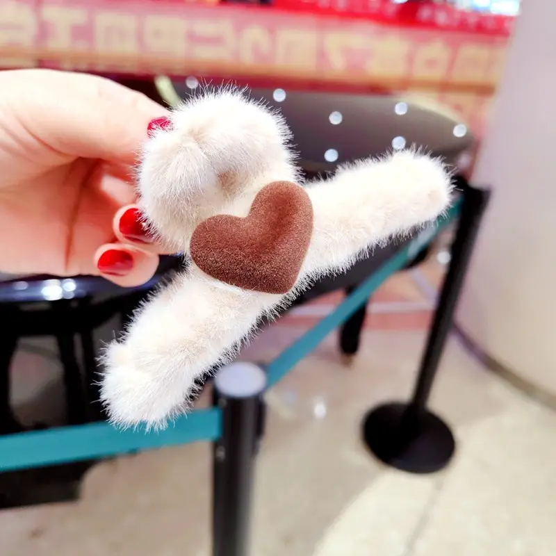 Plush Tassel Hair Clips for Girls & Women