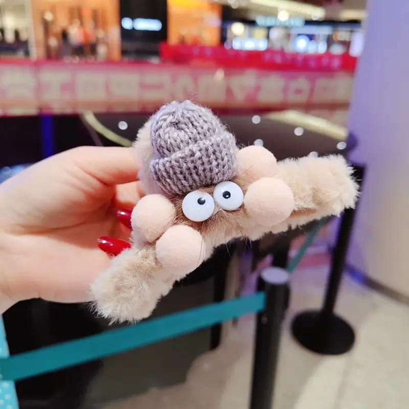Plush Tassel Hair Clips for Girls & Women