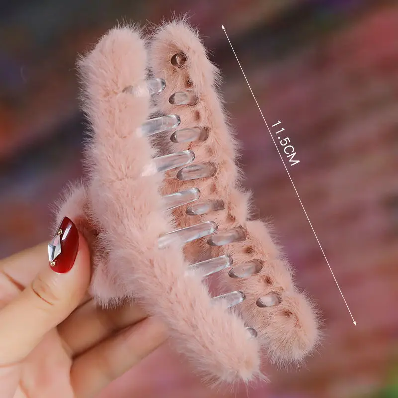 Plush Tassel Hair Clips for Girls & Women