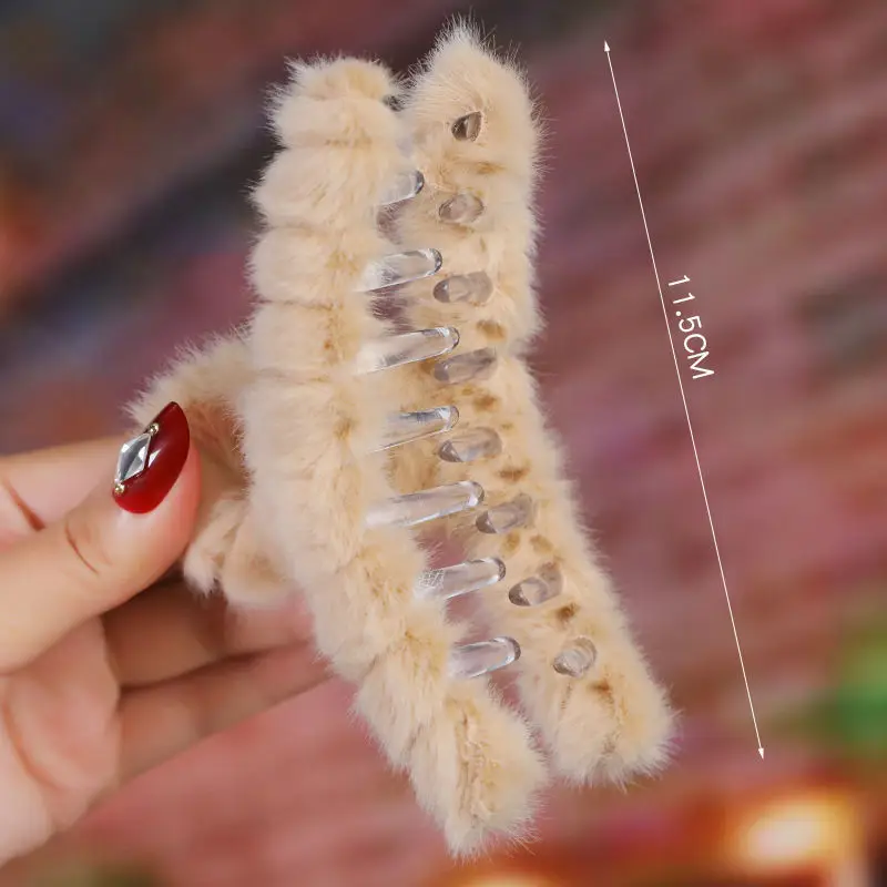Plush Tassel Hair Clips for Girls & Women