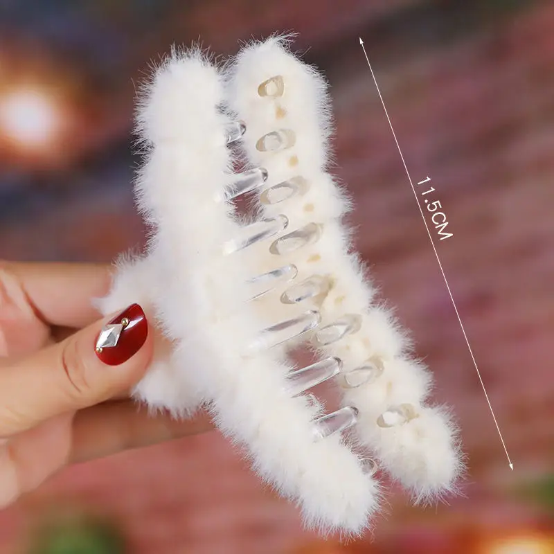 Plush Tassel Hair Clips for Girls & Women