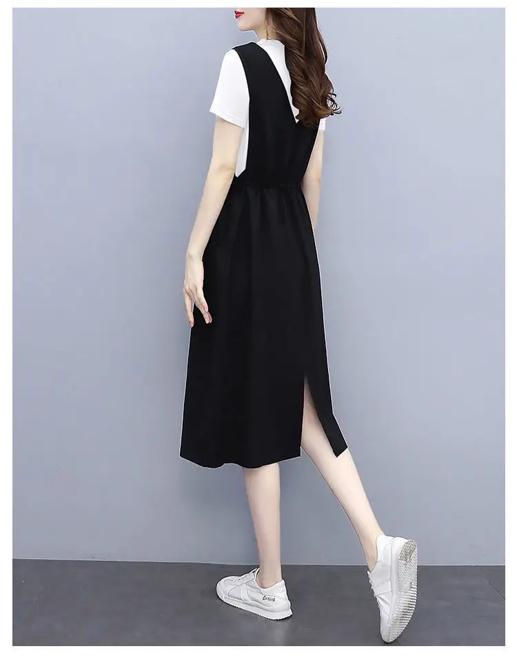 Black Strap Dress Women Long Loose Summer Casual — feature 20