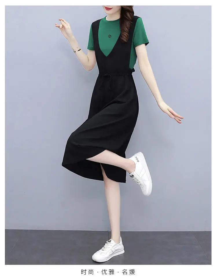 Black Strap Dress Women Long Loose Summer Casual — feature 21