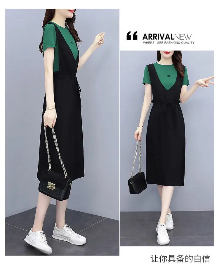 Black Strap Dress Women Long Loose Summer Casual — feature 22