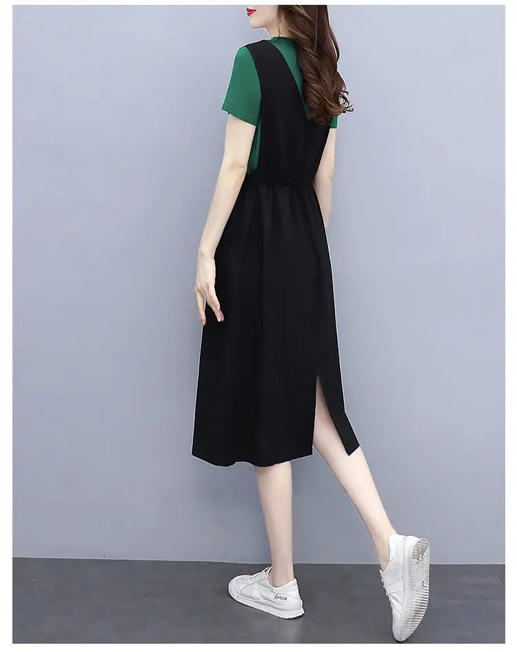 Black Strap Dress Women Long Loose Summer Casual — feature 25