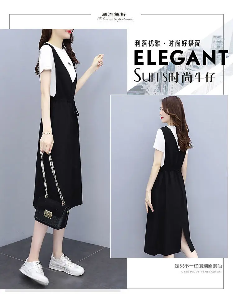 Black Strap Dress Women Long Loose Summer Casual — feature 3