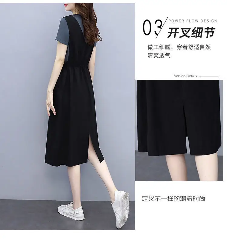 Black Strap Dress Women Long Loose Summer Casual — feature 8
