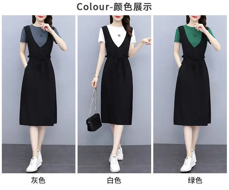 Black Strap Dress Women Long Loose Summer Casual — feature 9