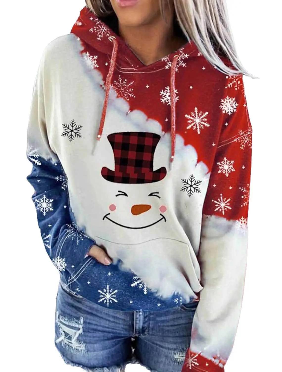 2023 Winter Deer Printed Hooded Fleece Sweater - Image 20