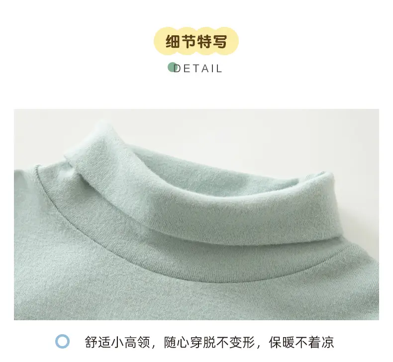 Girls Cotton T-Shirt High Collar Warm Autumn Winter — feature 8