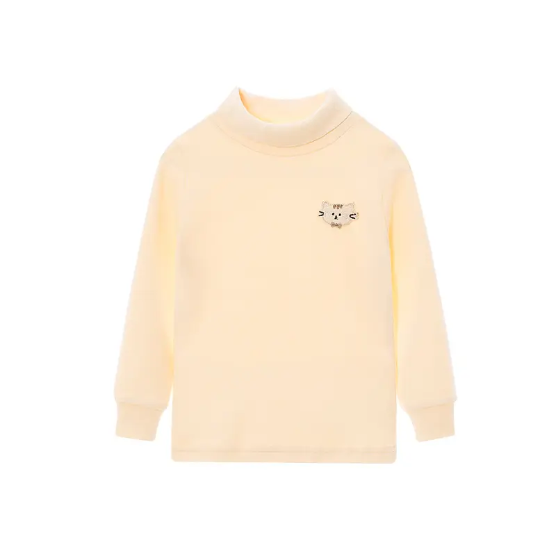 Girls Cotton T-Shirt High Collar Warm Autumn Winter - Image 2