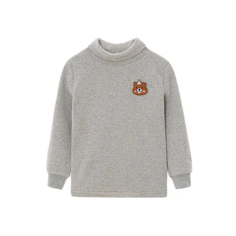 Girls Cotton T-Shirt High Collar Warm Autumn Winter - Image 3
